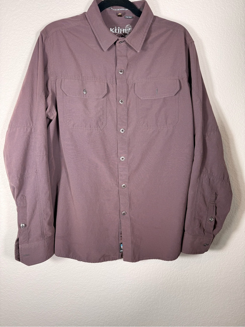 KÜHL Long Sleeve Button-Up Shirt - Dusty Plum Men’s Sz L